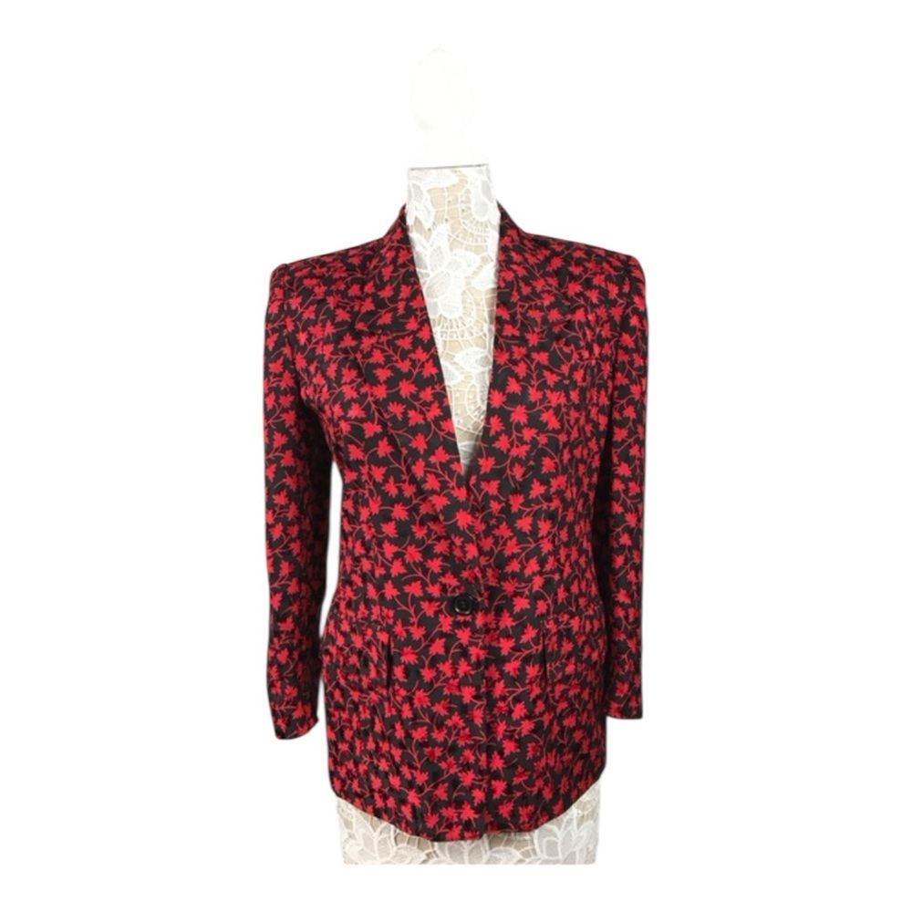 Anne Klein II Blazer Sz 6 Jacket 100% Silk Fully Lined Vintage Whimsygoth Fairy
